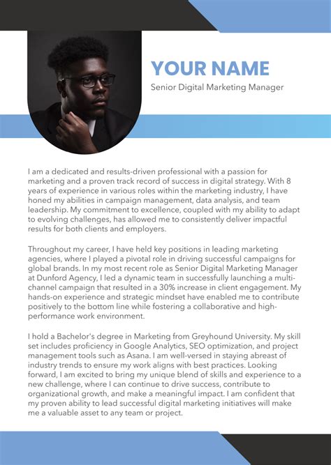 Free Professional Bio For Job Template To Edit Online
