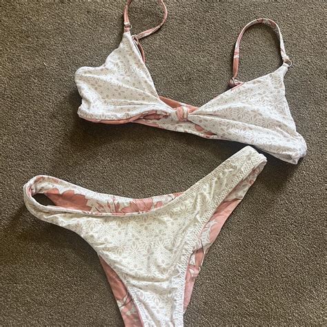 Rhythm Swimwear Bikini Reversible Size Small Depop