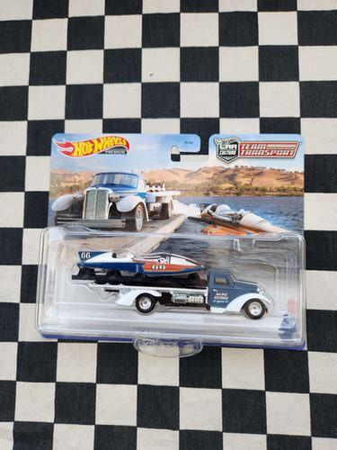 Hot Wheels Premium Team Transport 49 Classic Hydroplane Speed Waze Hauler Kustomkollector