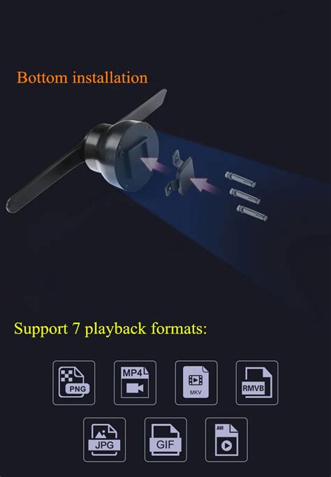 Led Fan Holographic Imaging D Hologram Advertising Display Led Moving Head Light D Naked Eye