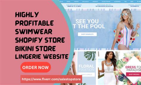 Design Lingerie Shopify Store Bikini Store Underwear Store Swimwear Website By Salestopstore