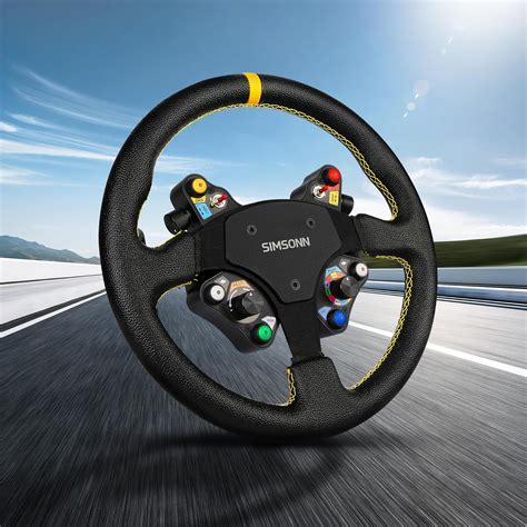 amazoncom simsonn sim racing steering wheel pc racing wheel led