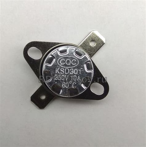 KSD301 60°C 250V 10A термостат нормально замкнутый