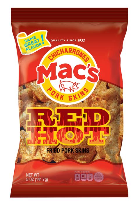 Mac S Red Hot Pork Skins Zero Carb Snacks Oz Walmart Walmart