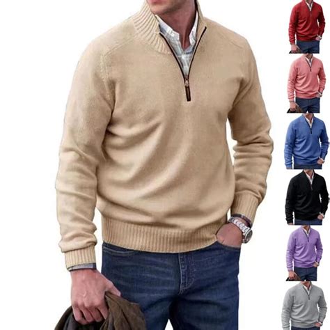 🎉up To 60 Off 🎉🔥🔥mens Self Heating And Lock Warm Cashmere Zipper Swea