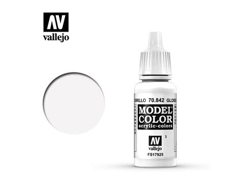 Vallejo Model Color Gloss White 17ml Everything Airbrush