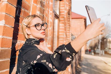 Beautiful Cute Blonde Model In Dress Posing In The City Stock Photo Image Of Gorgeous