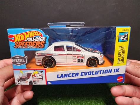 MITSUBISHI LANCER EVOLUTION IX Hot Wheels Pullback Speeders 1 43 Neuf LIVRAISON GRATUITE EUR 16