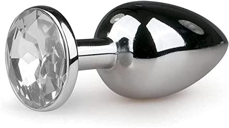 EasyToys Anal Collection Plug anales plata con diamante cm Pequeño consolador anal