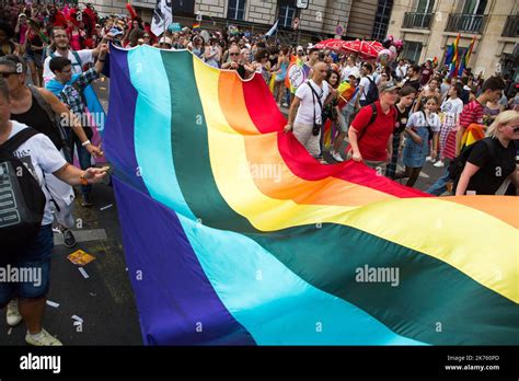 Gay Pride 2018 In Paris France On June 30 2018 Stock Photo Alamy