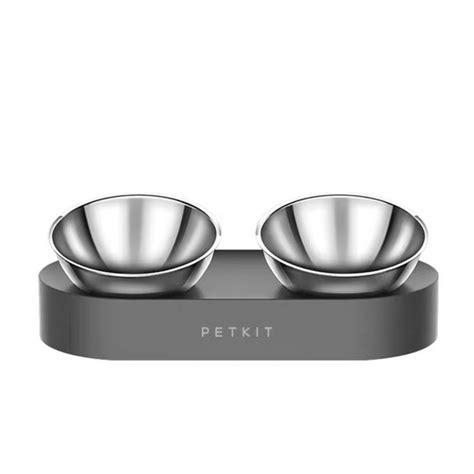 Petkit Fresh Nano Adjustable Double Raised Cat Bowl, Aluminium - Modern ...