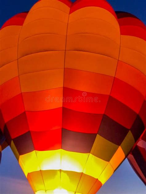 Glowing Hot Air Balloons At Wisconsin Festival Stock Photo Image Of