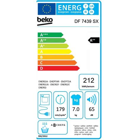 BEKO DF 7439 SX dryer Hőszivattyú 7 kg white - iPoncomp.com