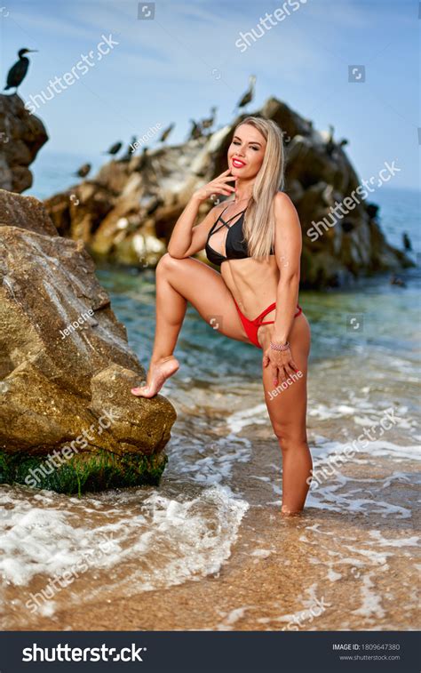 Beautiful Woman Sexy Bikini Over Beach Stock Photo 1809647380 Shutterstock