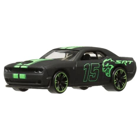 Masinuta Metalica Hot Wheels Neon Speeders Dodge Challenger SRT Hellcat HRW Noriel