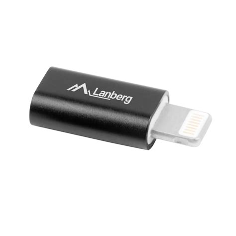 Adaptor Lanberg Cu Conector Pin Lightning Tata La Microusb