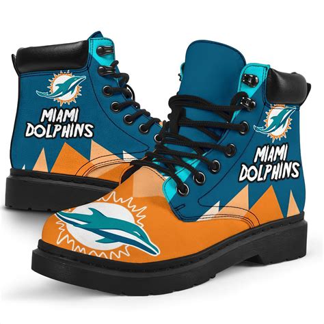 Miami Dolphins Custom Boots Casual Shoes Running Shoes Etsy