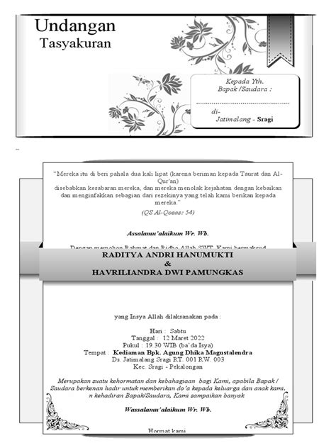 Undangan Tasyakuran Pdf