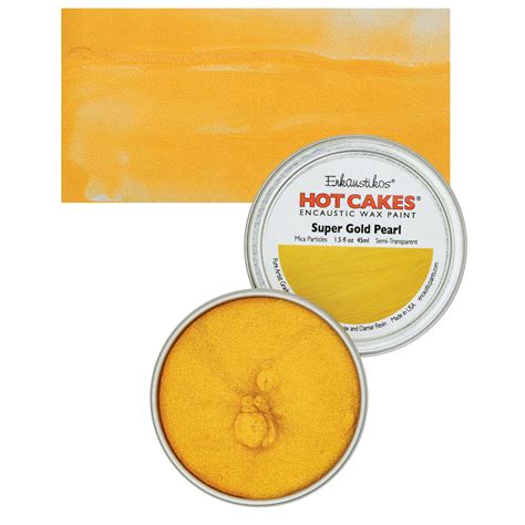 Enkaustikos Hot Cakes Encaustic Paint Super Gold Pearl Ml Tin Blick Art Materials