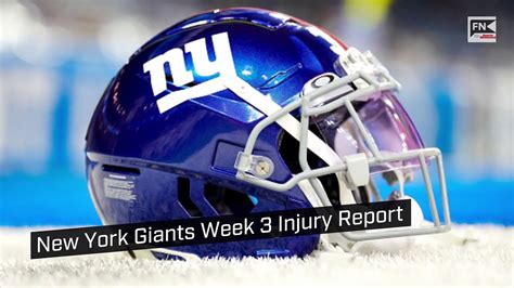 New York Giants Week Injury Report Video Dailymotion