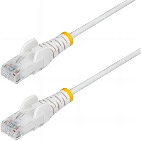 StarTech.com 3FT Cat6 High-Density 28AWG Slim Data Center Patch Cord — White (Single) (N6PAT-C6-SLIM-3FT-WH-1PK)