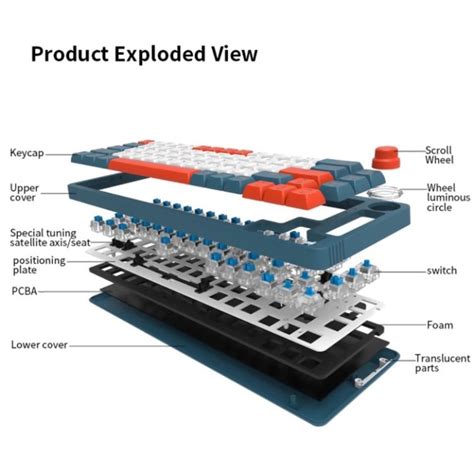 Gamakay Lk Mechanical Keyboard Keys Rgb Hot Programmable Triple Mode Mechanical Gaming Hb
