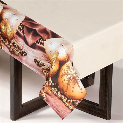 Скатерть 145х180 см, 100% хлопок, 200 г/м2, Новогодние украшения ...