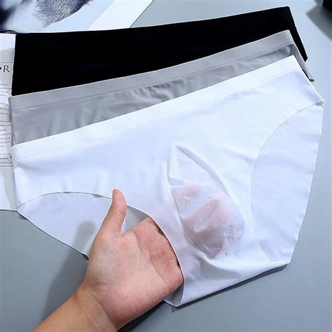 Boxer Transparent En Soie Glac E Pour Homme Sous V Tement Sexy Sans