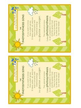 Photosynthesis Song! by Primary Produce for Your Classroom | TPT