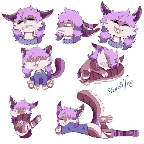 sticker doodles  maru  stencilfox  deviantart