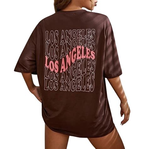 Women Novelty Letter Graphic Oversized Drop Shoulder Longline Tee T