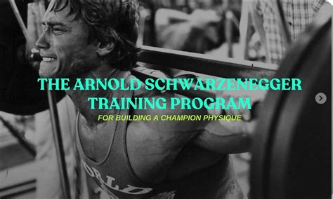 12 Week Arnold Schwarzenegger Workout Routine With Pdf The Fitness