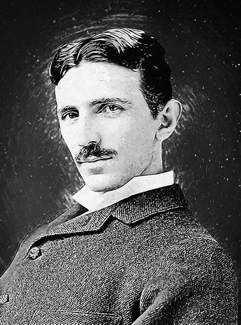 Nikola Tesla Digital Painting Art Print Nikola Tesla Poster | Etsy