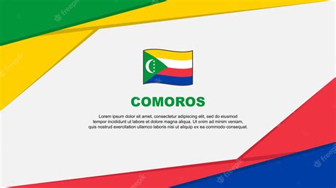 Bandeira De Comores Abstrato Modelo De Design De Fundo Comores Dia Da Independência Banner