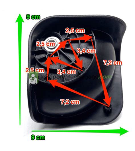 Double Roues de Bagages Réparation Valises Pièces Détachées
