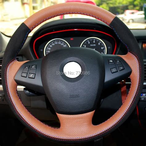 Steering Wheel Cover For Bmw X Xuji Car Special Hand Stitched Orange