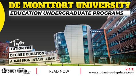 De Montfort University Education Undergraduate Programs