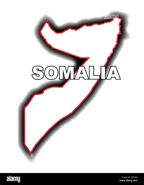 Outline map country somalia Stock Vector Images - Alamy