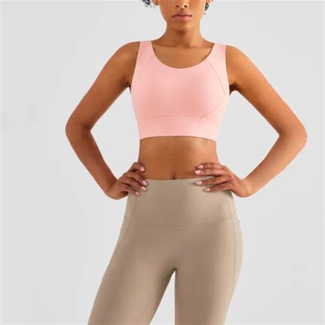 New Women Criss Cross Back Workout Top Nude Gym Fitness Sportswear Sports Bra Yoga Wear