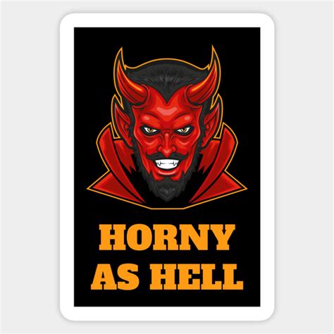 Horny Devil Inappropriate Sticker TeePublic