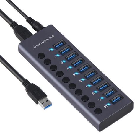 Prise Ue Ports Adaptateur Hub Usb Haute Vitesse S Parateur Usb