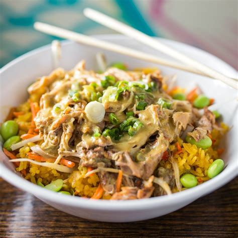 Puerto Rican Rice Bowl Gf Saucy Porka Asian And Latin American Flavors