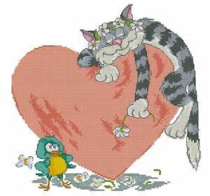 Схема Тигрица с тигренком | Рукодельница.org — Вышивка крестом ...