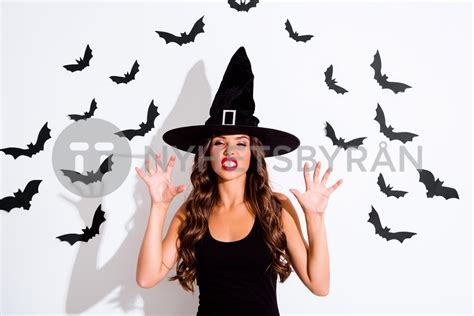 Portrait Curly Woman Predator With Modern Brunette Hairdro Red