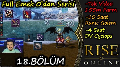 Rise Online Solo Saat Runic Golem Dv Dread Cyclops Farm Full