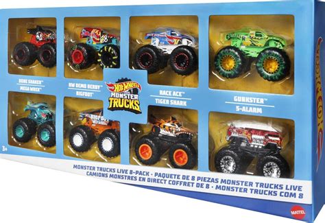 8 Pack 1 64 Hot Wheels Monster Trucks Live 19 97 Amazon Walmart
