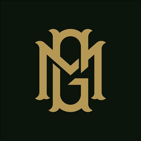 Monogram Initial Letter Gm Mg Logo Design Business Initial Icon Vector