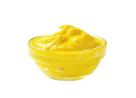 American Yellow Mustard Dip White Background, Food, Dish, Yellow
