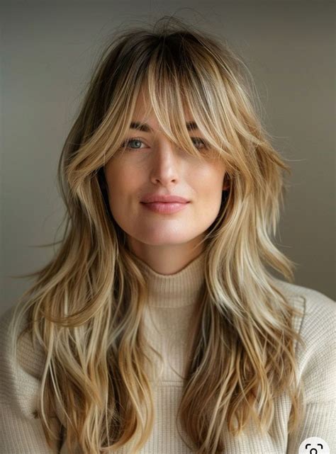 Pin By Andrea Callis On Bangs Blonde Hair Transformations Long Hair With Bangs Layered Hair