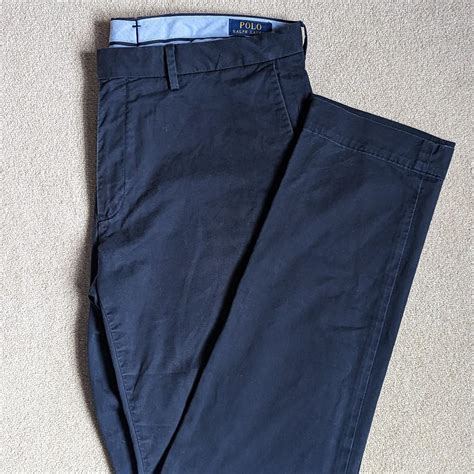 Polo Ralph Lauren Men S Navy And Black Trousers Depop